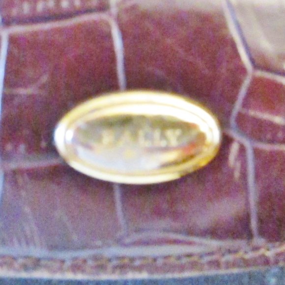 Vintage Bally Black Leather and Brown Croc Embossed Crossbody/Shoulder Handbag - Picture 3 of 15